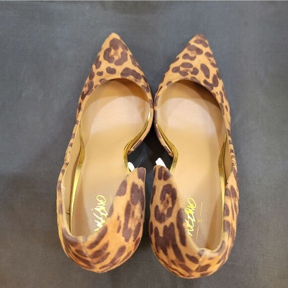 BRAND NEW MOSSIMO ANIMAL PRINT D'ORSAY POINTED TOE SLIP-ON HIGH HEEL PUMP - Picture 4 of 13